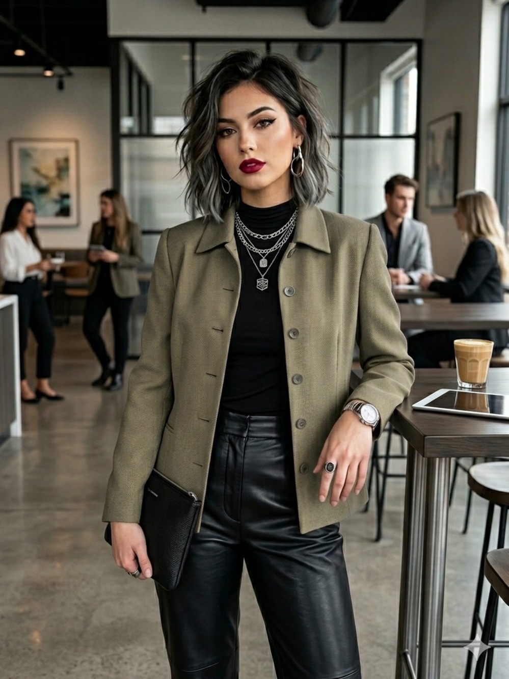 Charter Club 🌟Y2K🌟Olive Office Siren Button-Front Tailored Jacket